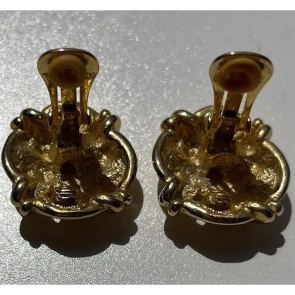 Vintage Cookie Lee Earrings Women’s Modern Quality Gold Gunmetal Chain Clip On - Picture 6 of 15